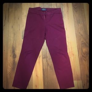 Pixie crop pants size 8 maroon
