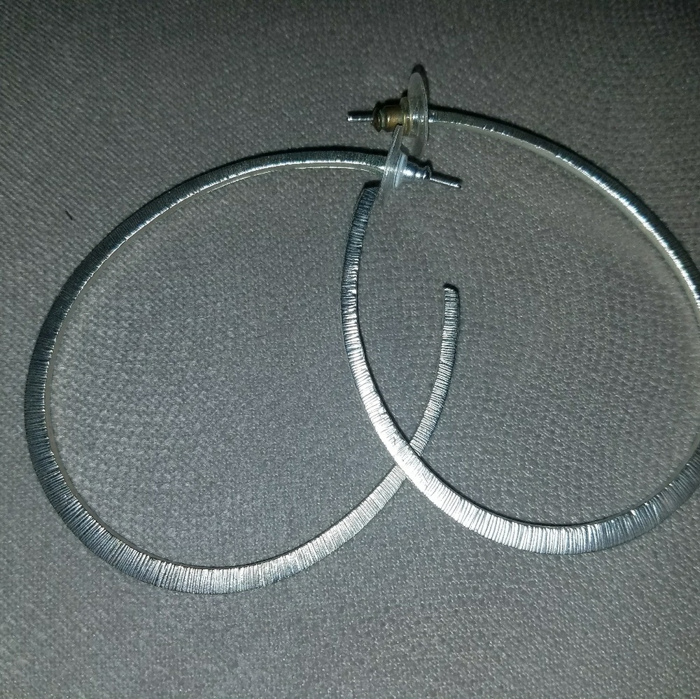 Oversized Silver Earrings