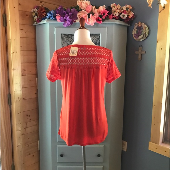 LUCKY Brand Blouse w/Crocheted design. NEW w/Tags! - Picture 7 of 7