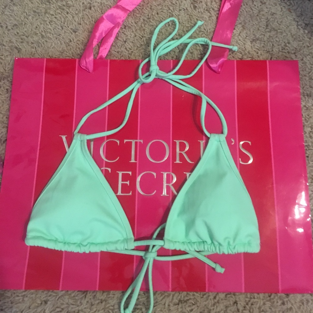 Victoria's Secret Double Tie Green Bikini Top XS
