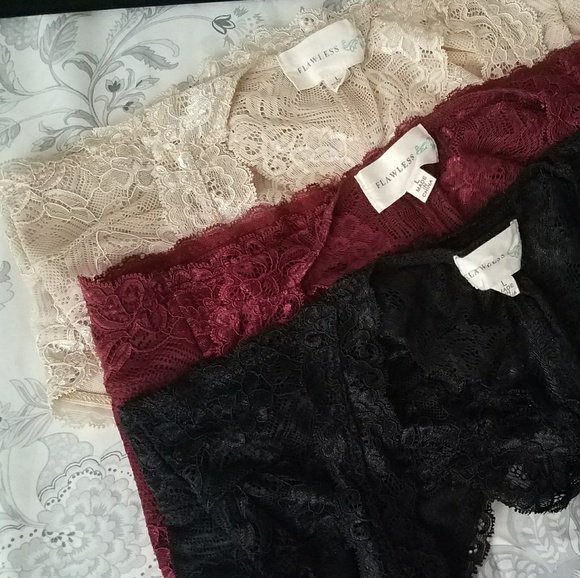 Other - Flawless Lace Bralette Bundle! Sz L, all 3 bras!