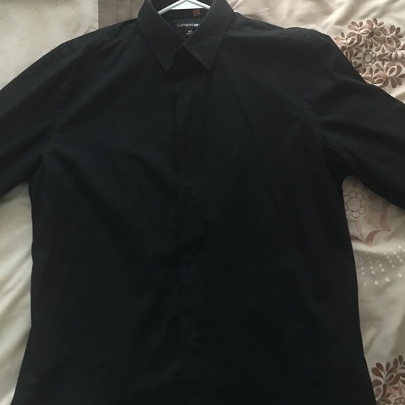 Black Longsleeve Express Dress Shirt - Picture 1 of 2