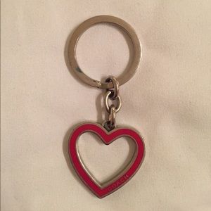 Coach heart keychain