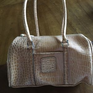 Vintage Liz Claiborne Cylinder Purse in Camel