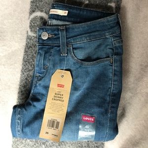 NWT Levi's Super Skinny Cropped Jeans size 25