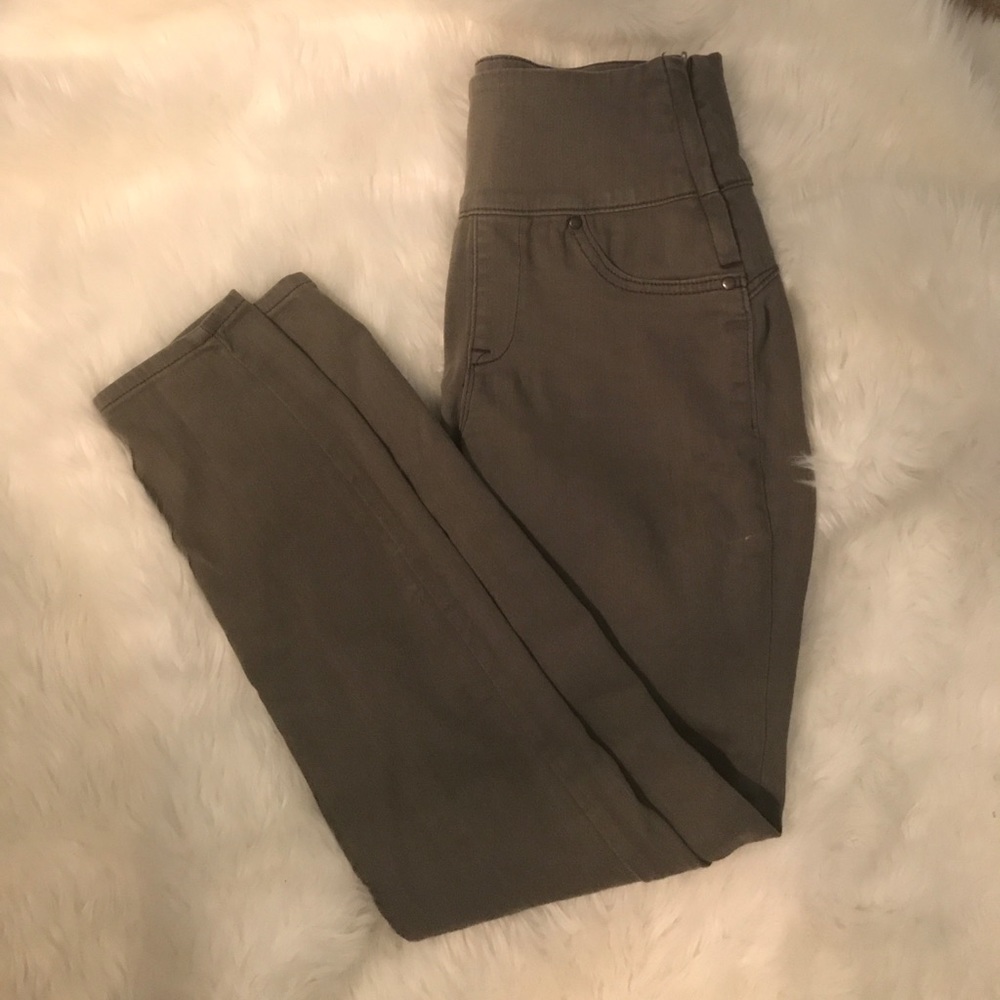 SPANX Solace Gunmetal Gray skinny Jeans size M EUC