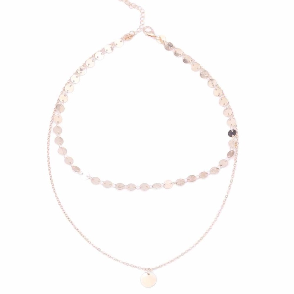 5 for $25 Two Layer Medallion Necklace - Picture 6 of 6
