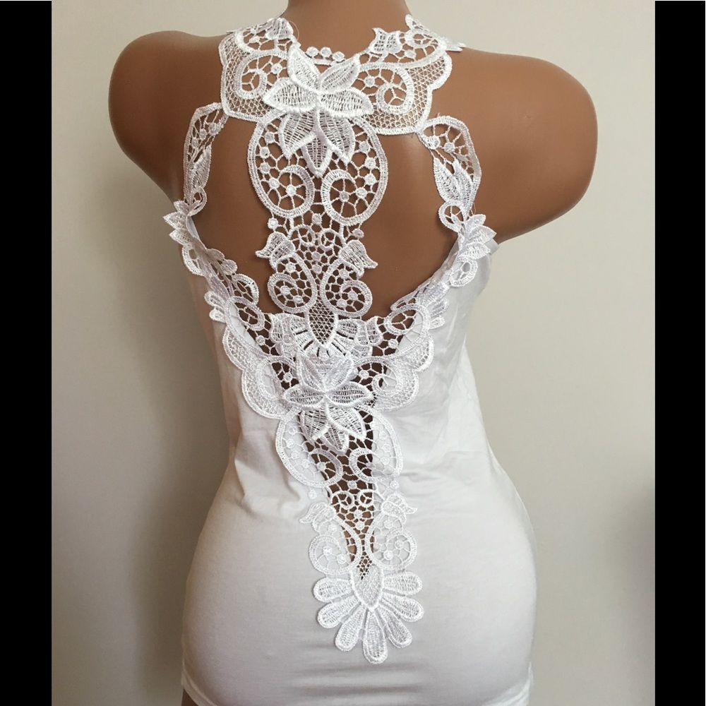 Crochet Back Tank Top