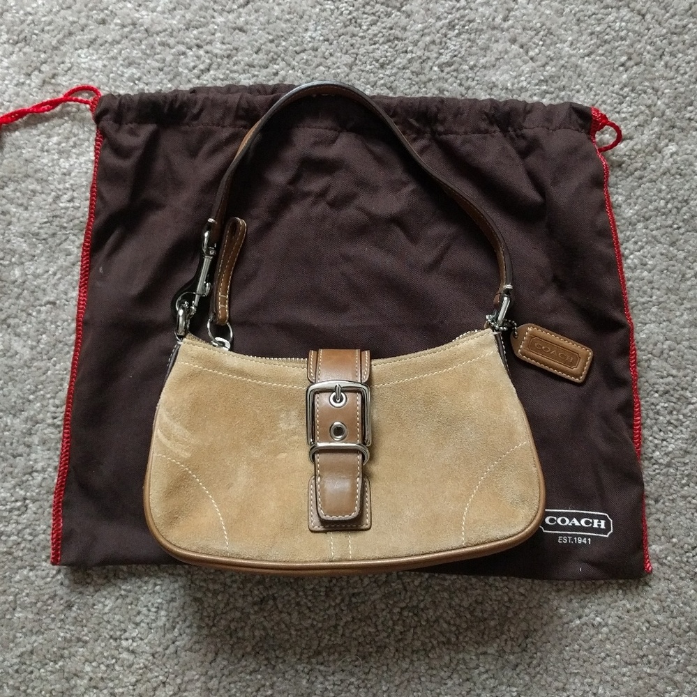 COACH Suede Mini Shoulder Bag Purse