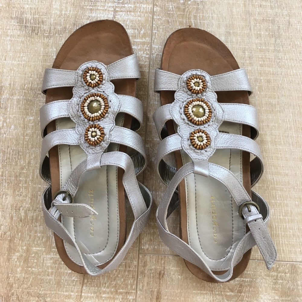 Easy Spirit beaded, thick-strap summer sandals