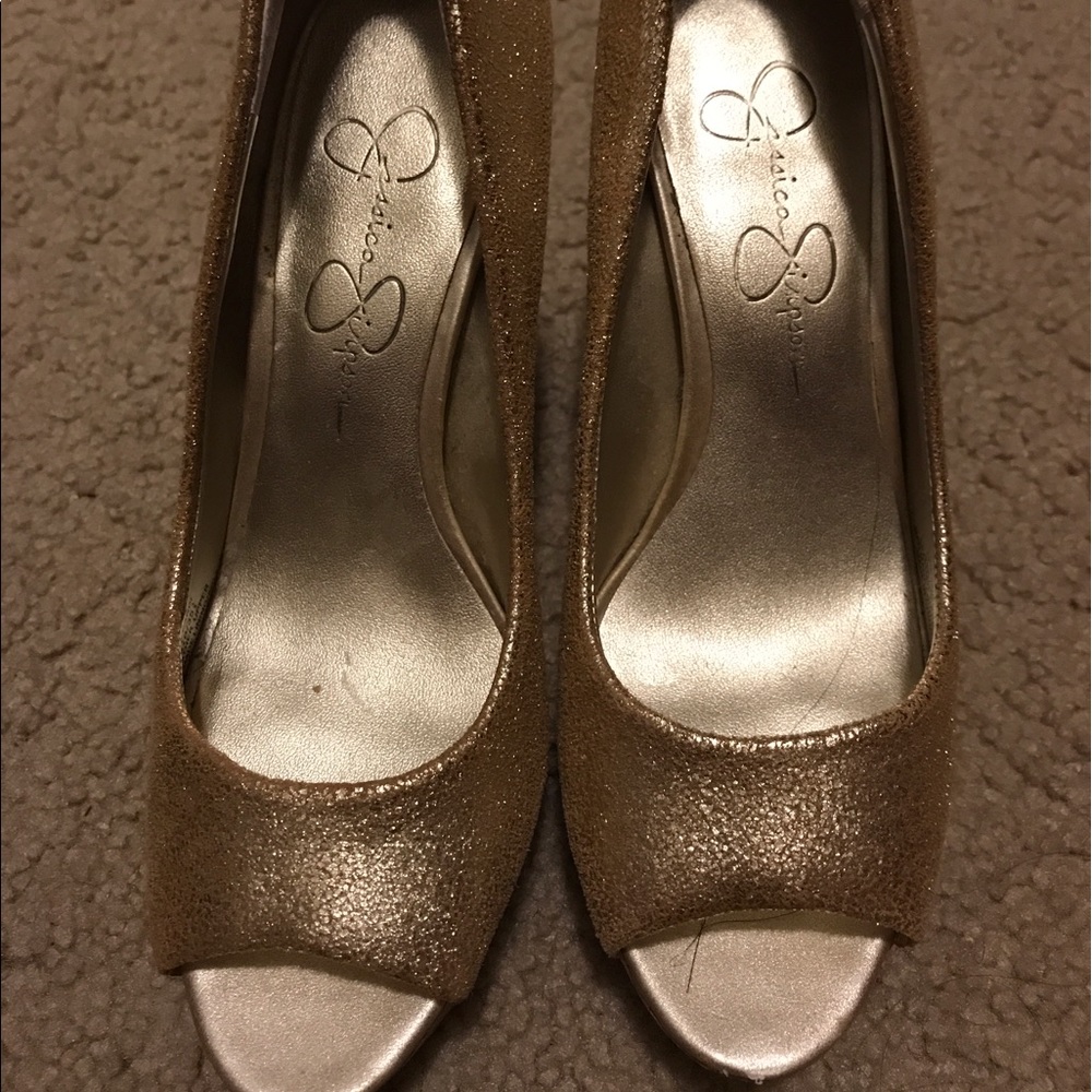 Gold platform heel. Price Reduced!!