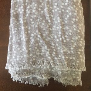 Boden polka dot grey scarf