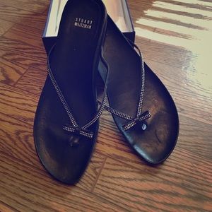 Stuart Weitzman crystal bow sandals