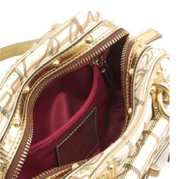 💕NWOT💕TATTERSALL GRAFFITI DOMED SATCHEL gold - Picture 6 of 6