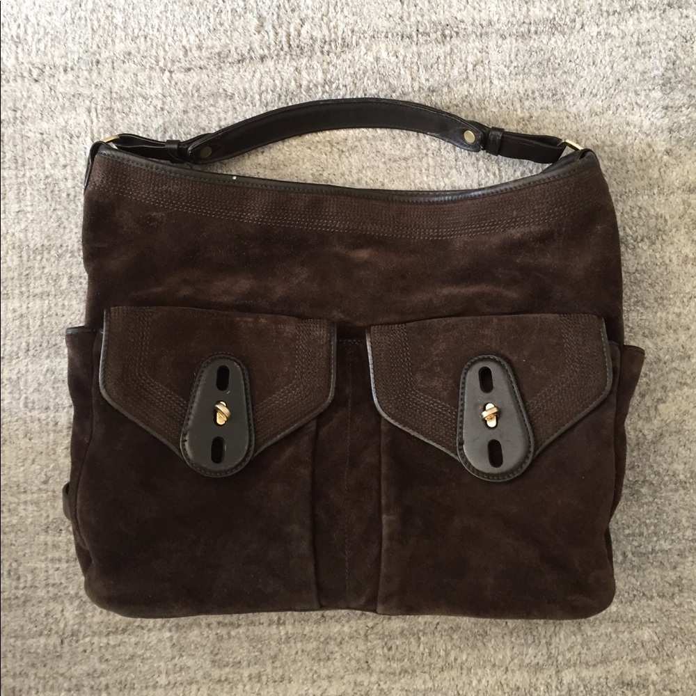 Cole Haan Brown Suede Shoulder Bag