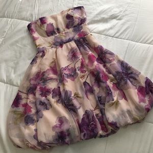 Charlotte Russe floral strapless dress