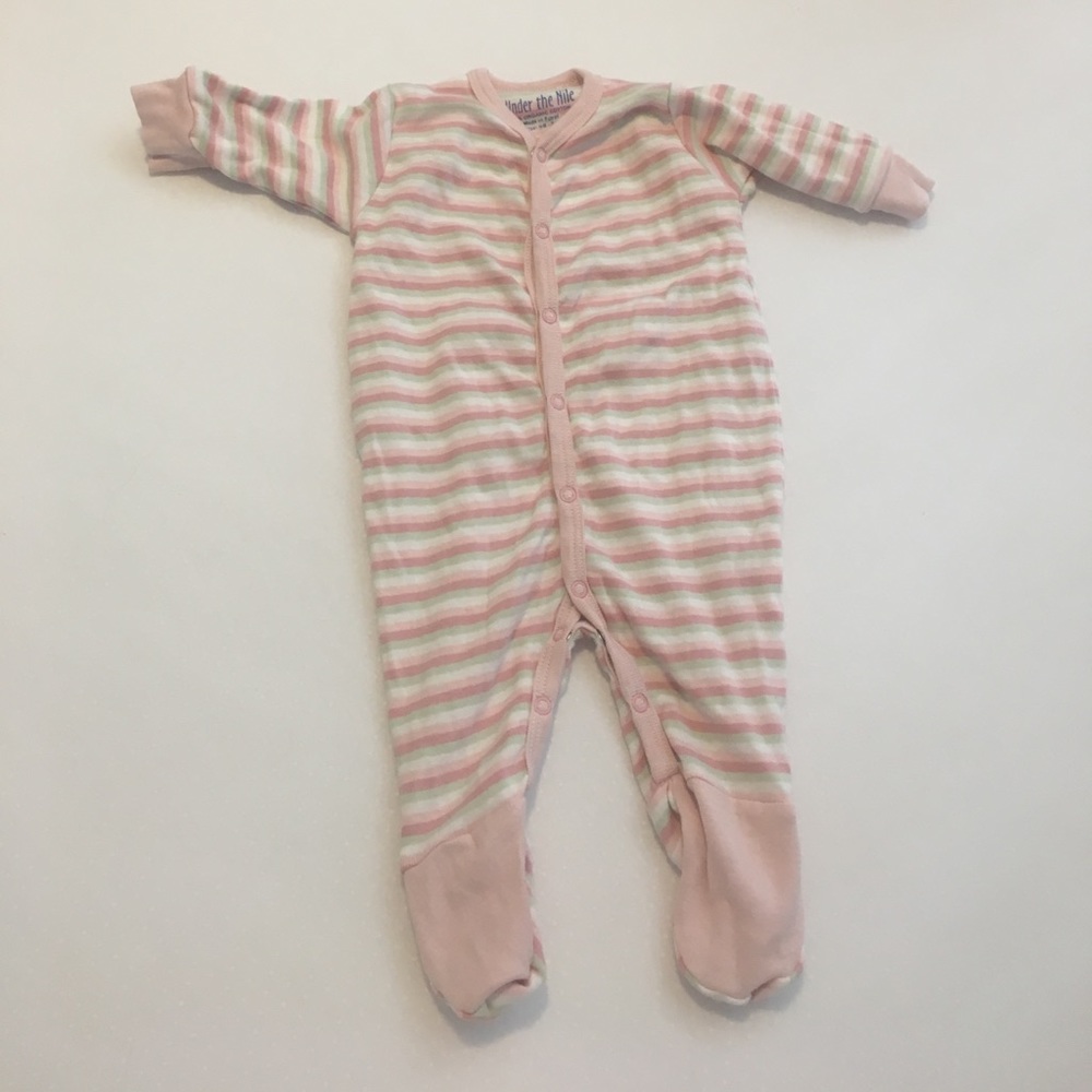 Under The Nile Footed Organic Pajamas NB-3 Months