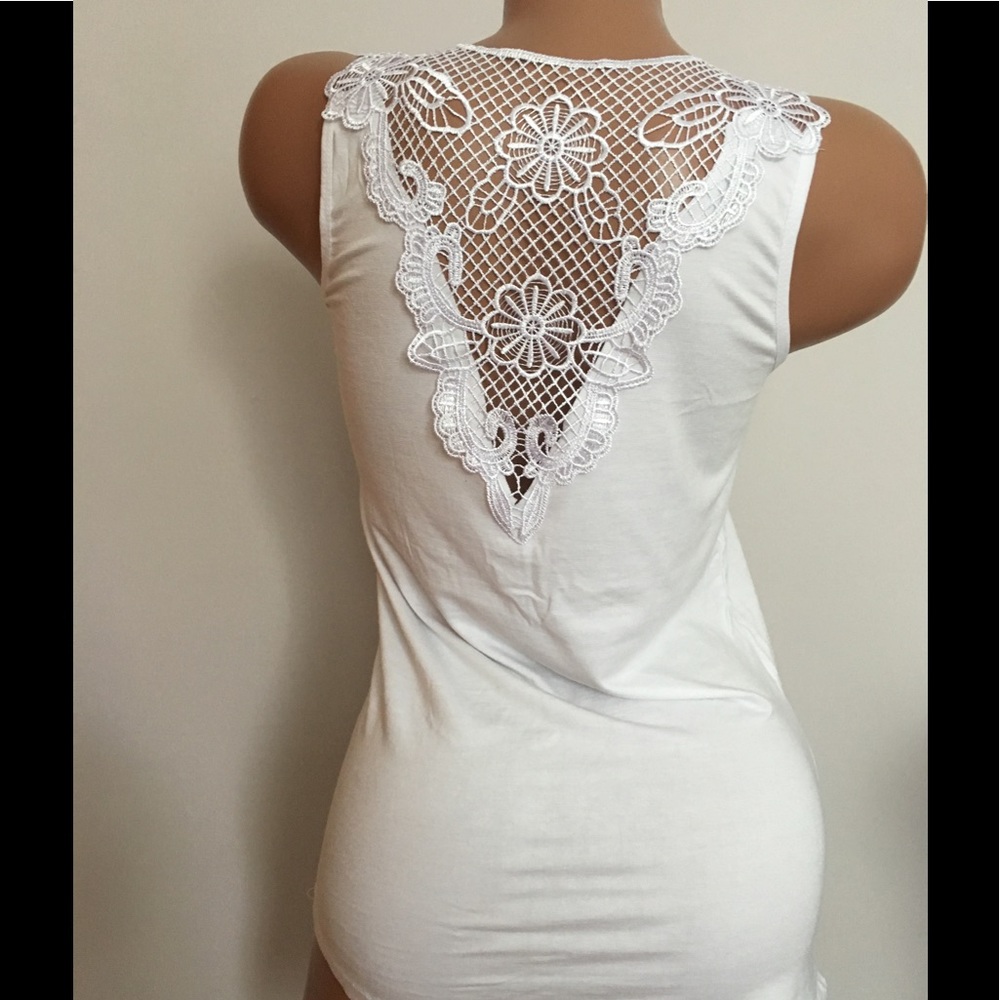 Crochet Back Tank Top