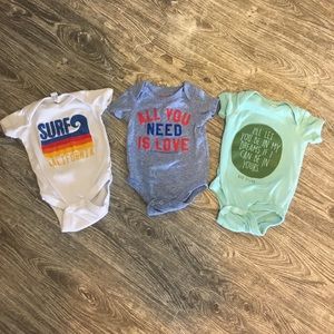 Short sleeve onesie.