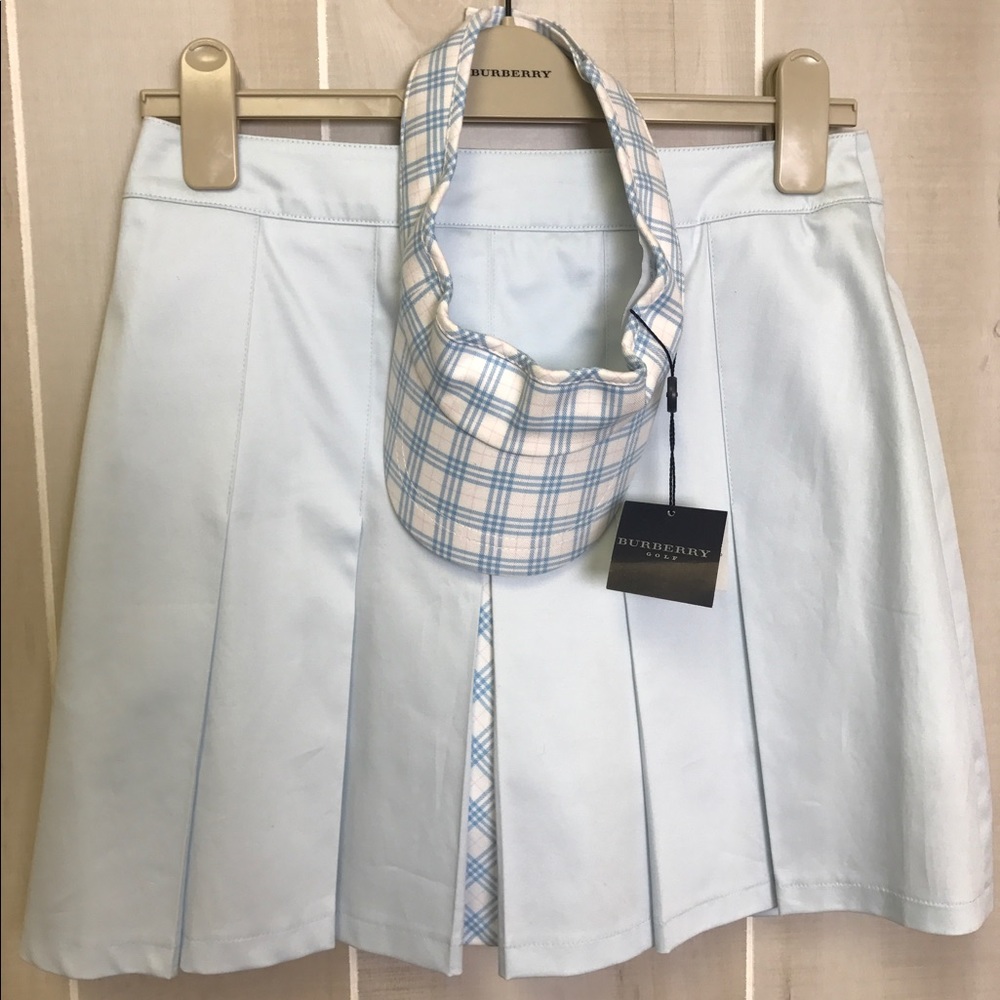 Burberry Golf Skort Size 6 with Matching Visor