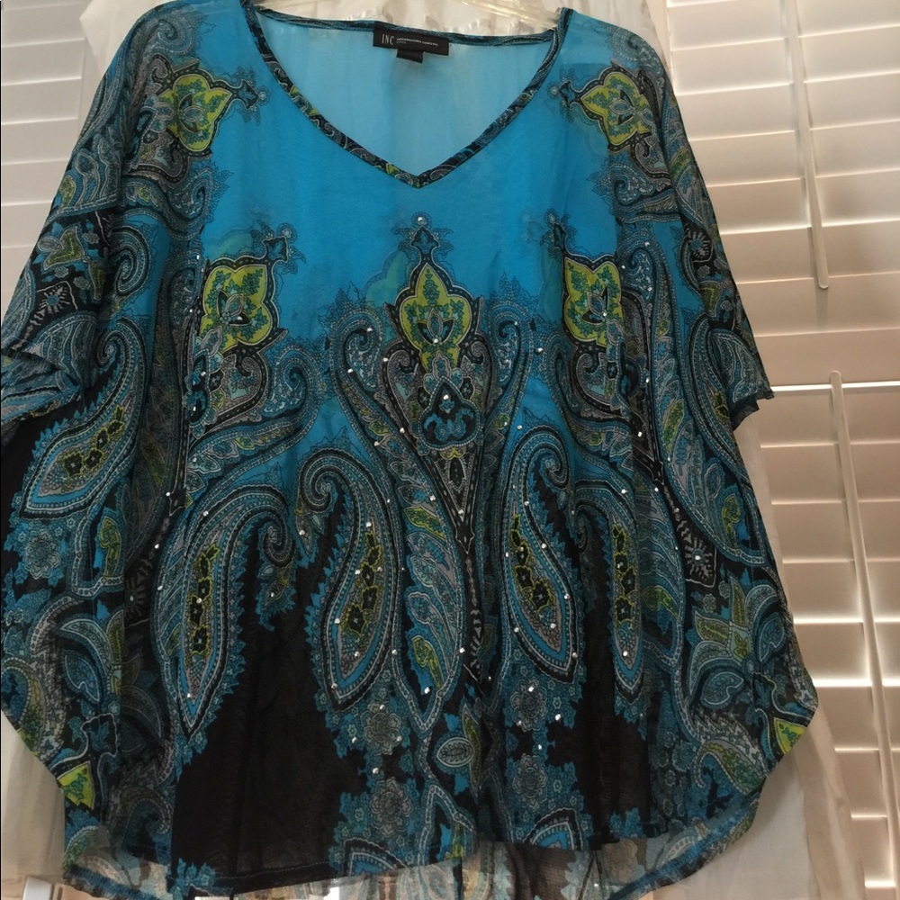 INC Sheer Tunic Size Large Petite
