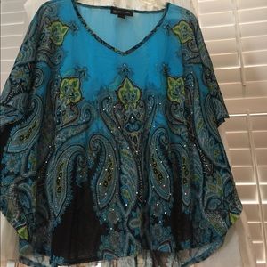 INC Sheer Tunic Size Large Petite