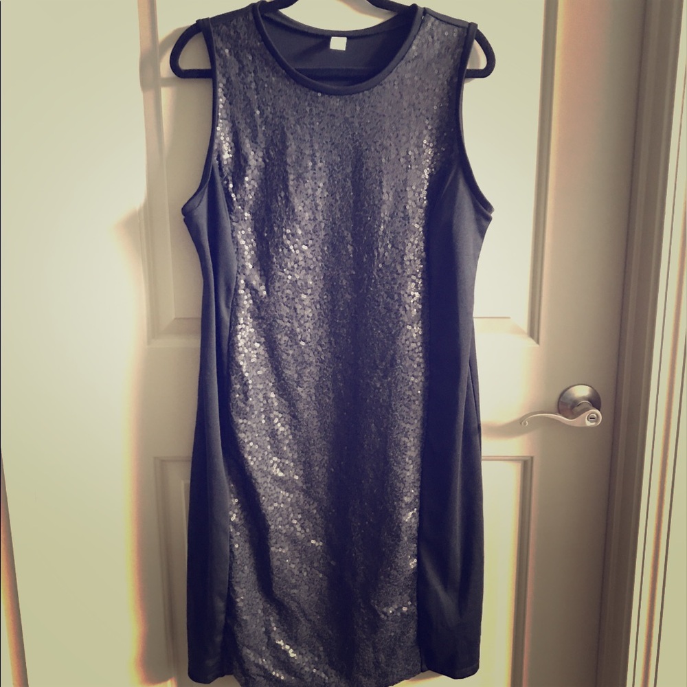 Black Sequin Dress