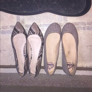2 pairs of flats, Express and Fergalicious. Size 8