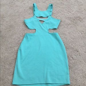 NEW Nastygal nasty gal aqua blue Cutout dress S