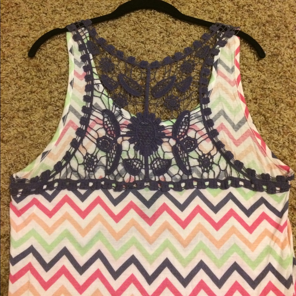 Multi Color Zig-Zag Tank - Rue 21 - Large