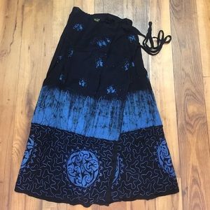 Authentic batik wrap skirt from India