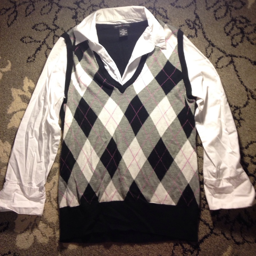 Knit Collared long sleeve