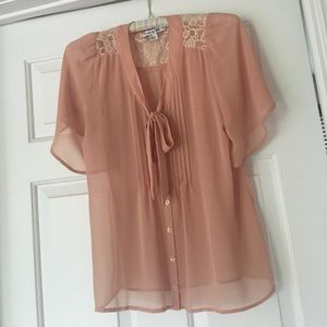 Women's Sheer pink blouse