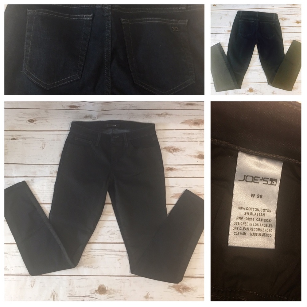 Joe's Jeans Sz 28 Black front/blue back jeans