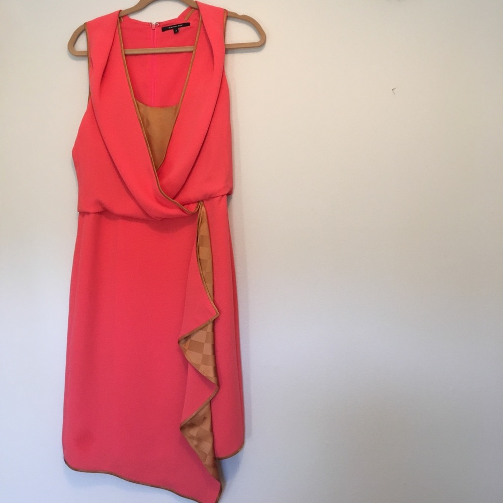 Rachel Roy coral/ gold dress