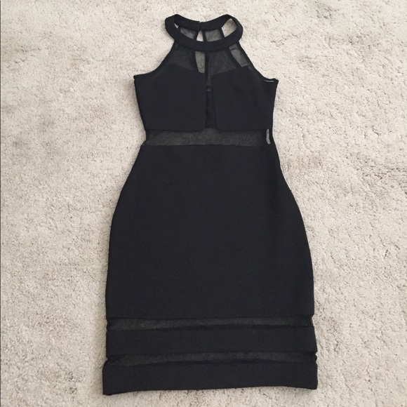 New FOREIGN EXCHANGE MESH CUTOUT DRESS - Picture 1 of 3