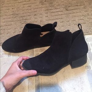 Black Flat ankle booties