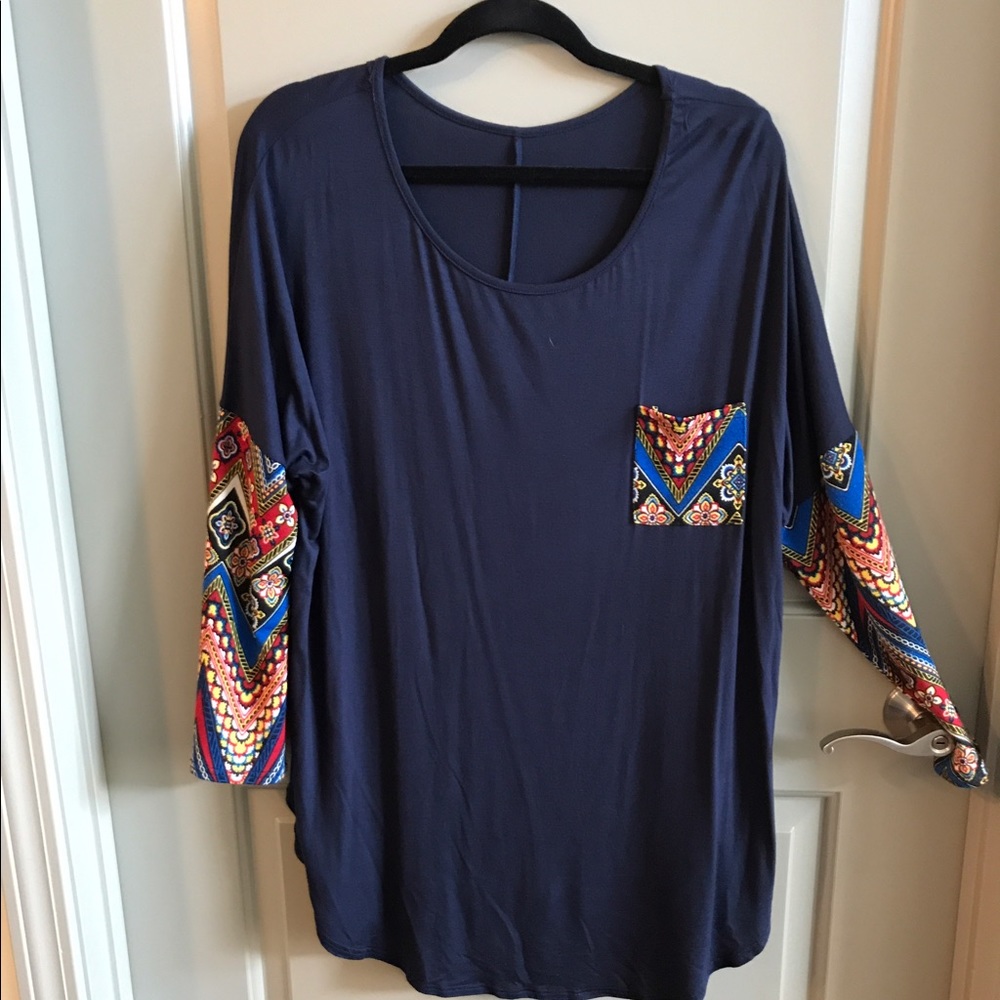 Navy boutique tunic