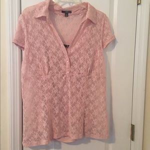 Pink Lace shirt with camisole.
