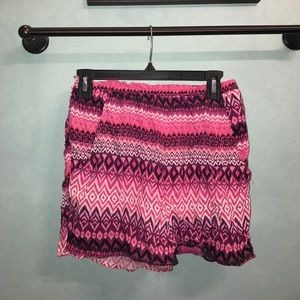 Geometric Linen Shorts