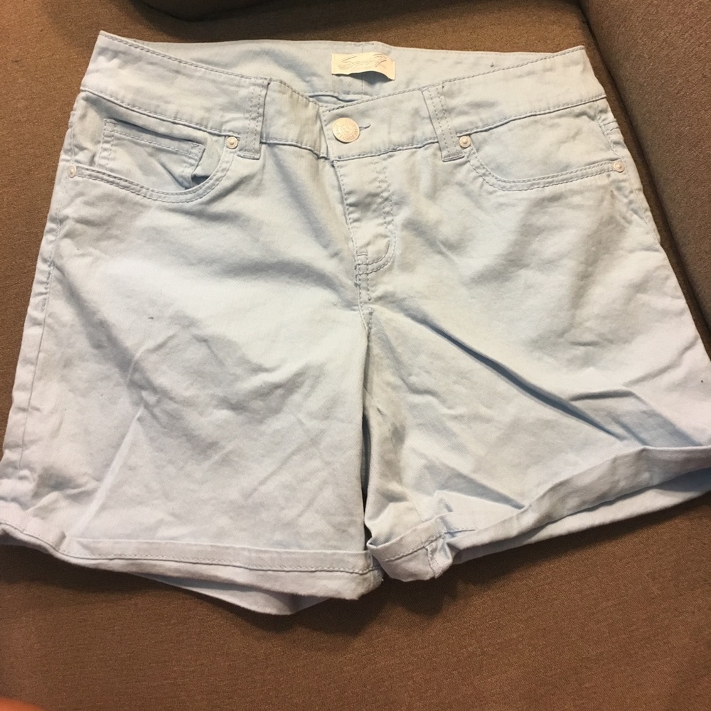 Light Blue Seven Jean Shorts