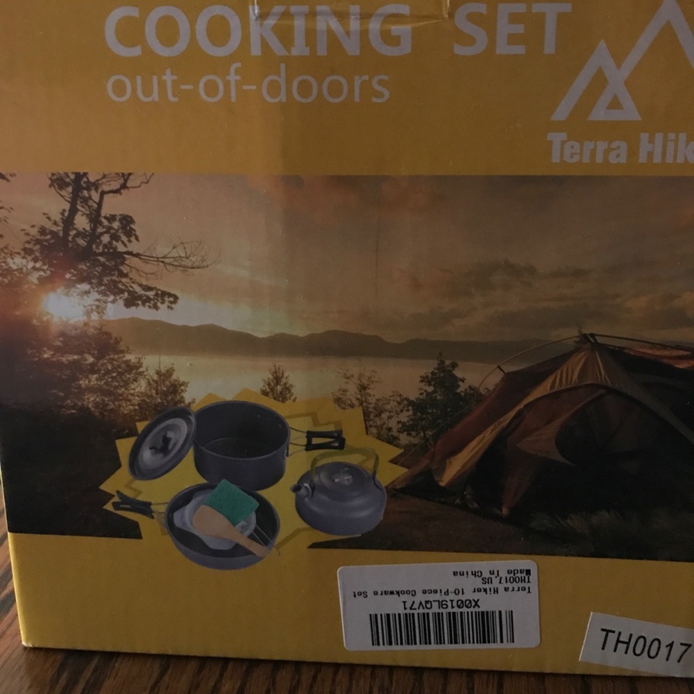 Backpack cooking set for 1 . Brand new never used.
