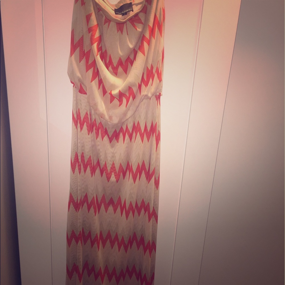 Strapless maxi cover up