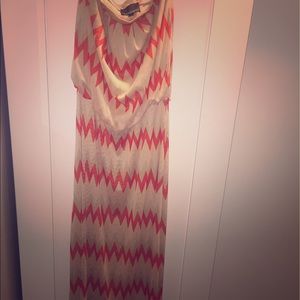 Strapless maxi cover up