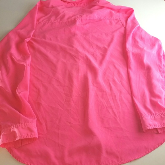 Old Navy Hot Pink Silkish Blouse - Picture 3 of 3