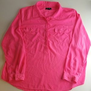 Old Navy Hot Pink Silkish Blouse