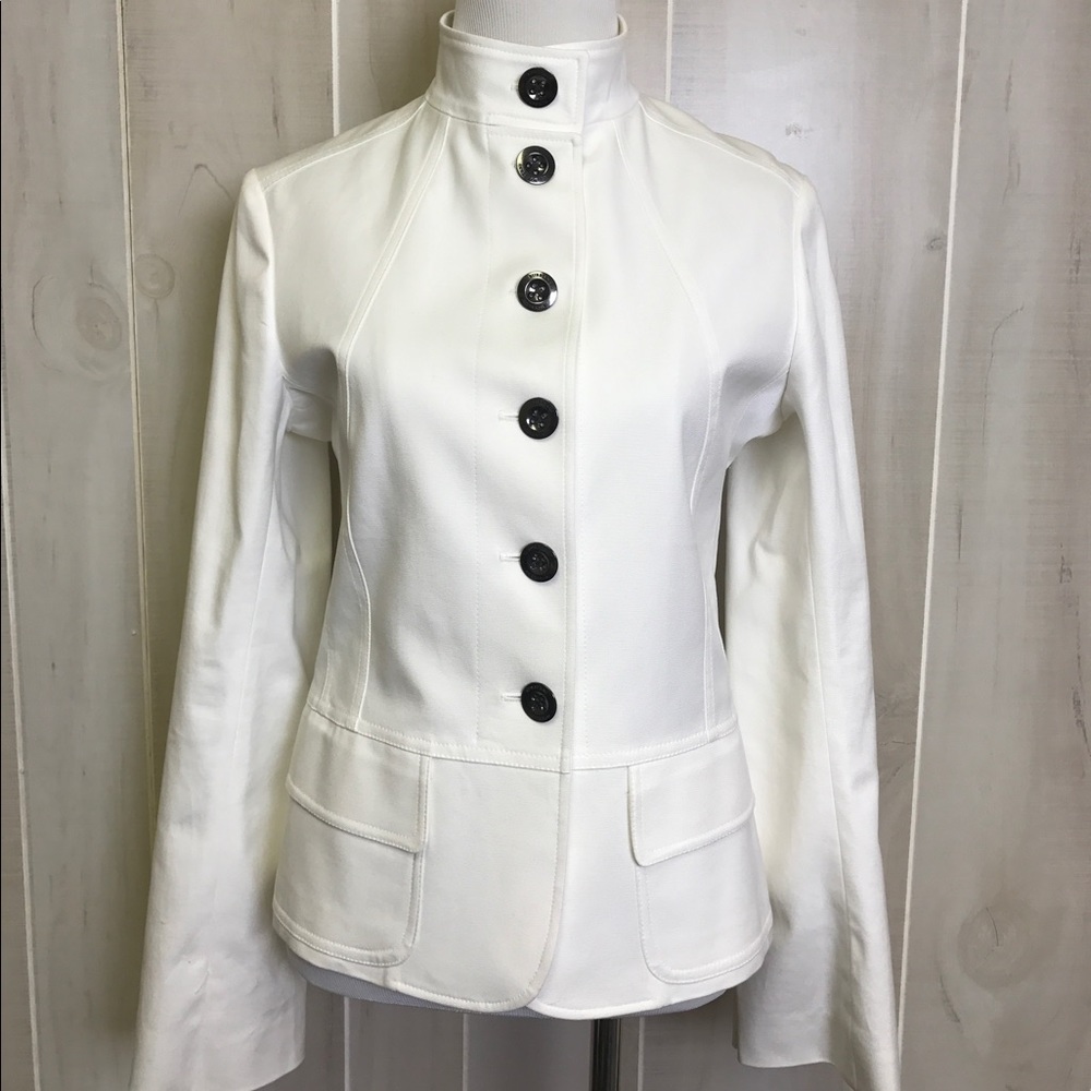 Burberry White Cotton Jacket USA Size 6