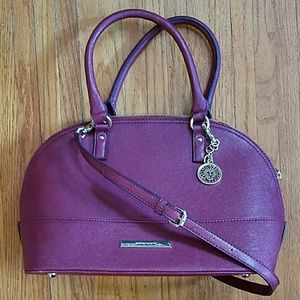 Burgundy handbag, Anne Klein