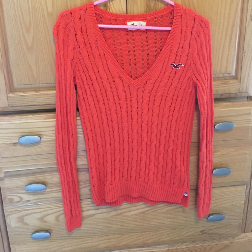 NWOT Hollister orange sweater