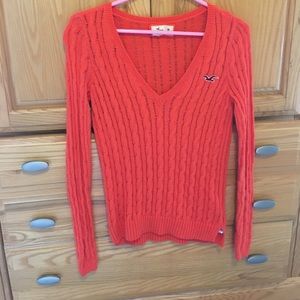NWOT Hollister orange sweater